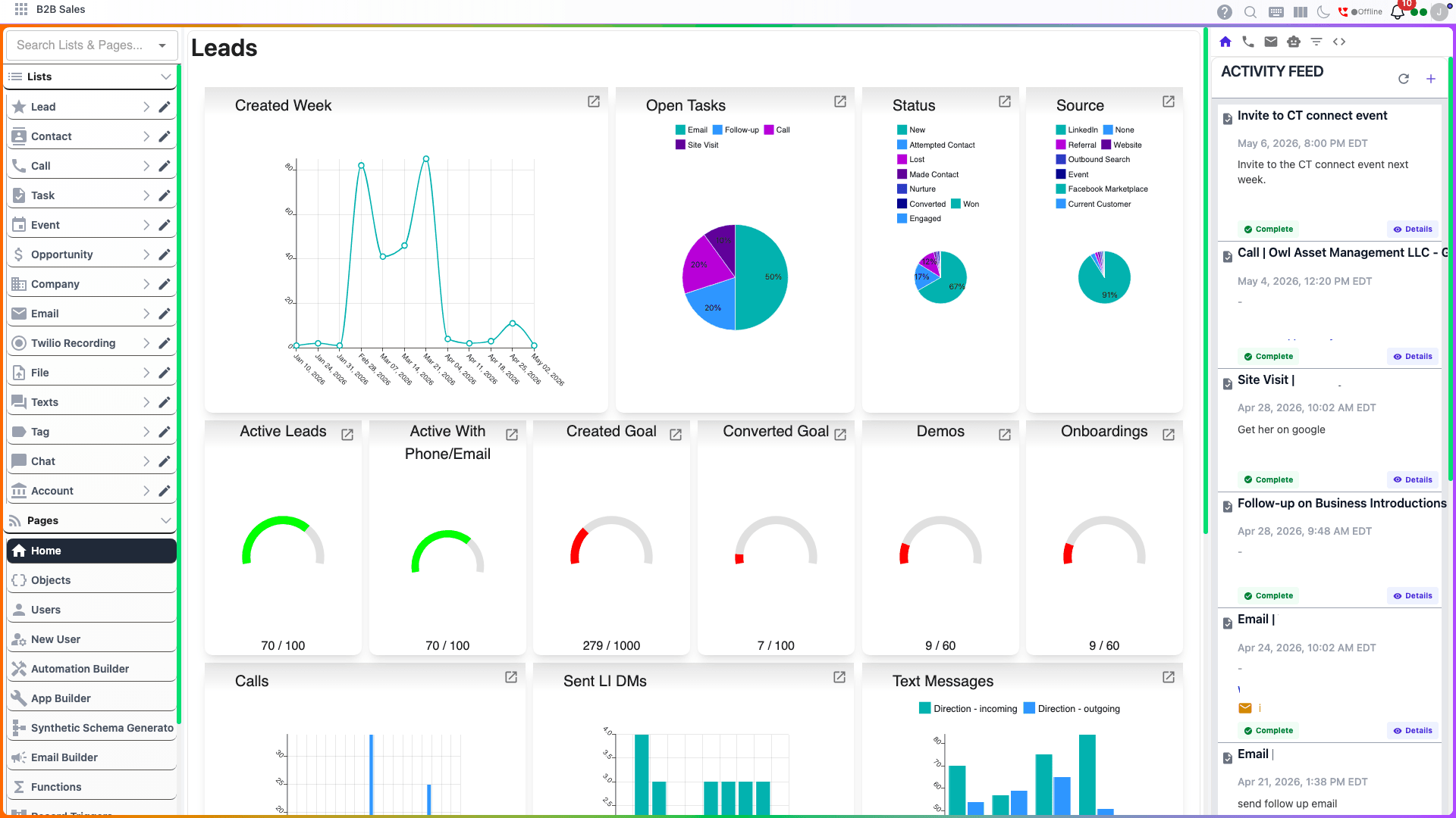 Valstorm Home Dashboard Demo
